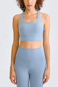 Load image into Gallery viewer, Cross Back Yoga Crop Top - Fitted Yoga Bra - Personal Hour for Yoga and Meditations
