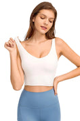 Load image into Gallery viewer, Deep V-Neck Crop Sports and Yoga Bra - Personal Hour for Yoga and Meditations
