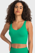 Load image into Gallery viewer, Deep V-Neck Crop Sports and Yoga Bra - Personal Hour for Yoga and Meditations
