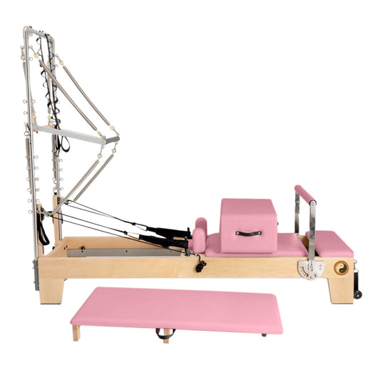 Nano Pro Half Trapeze - Studio Pilates Reformer with Tower - Maple Wood - Personal Hour for Yoga and Meditations