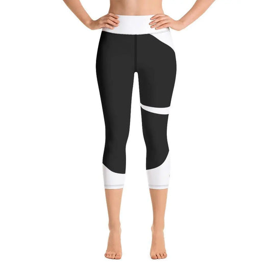 High Waistband Yoga Capri Leggings with Pockets - Yoga Pants - Personal Hour for Yoga and Meditations