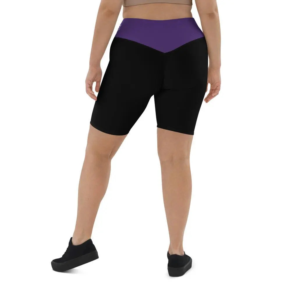 High-waisted Oversized Yoga Shorts With Pocket - Personal Hour for Yoga and Meditations