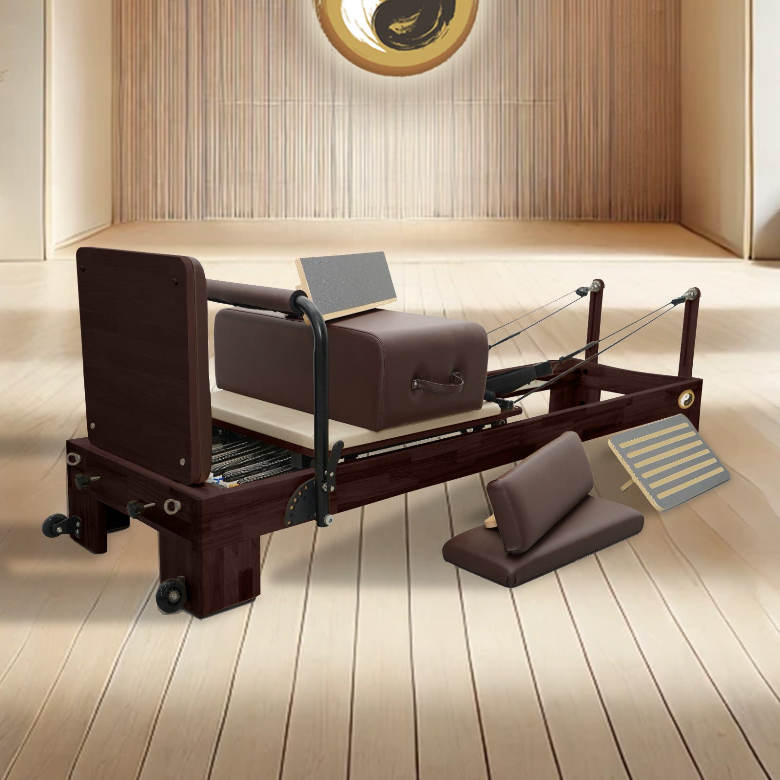 Nano La Force Lite Walnut Wood Pilates Reformer Lifestyle