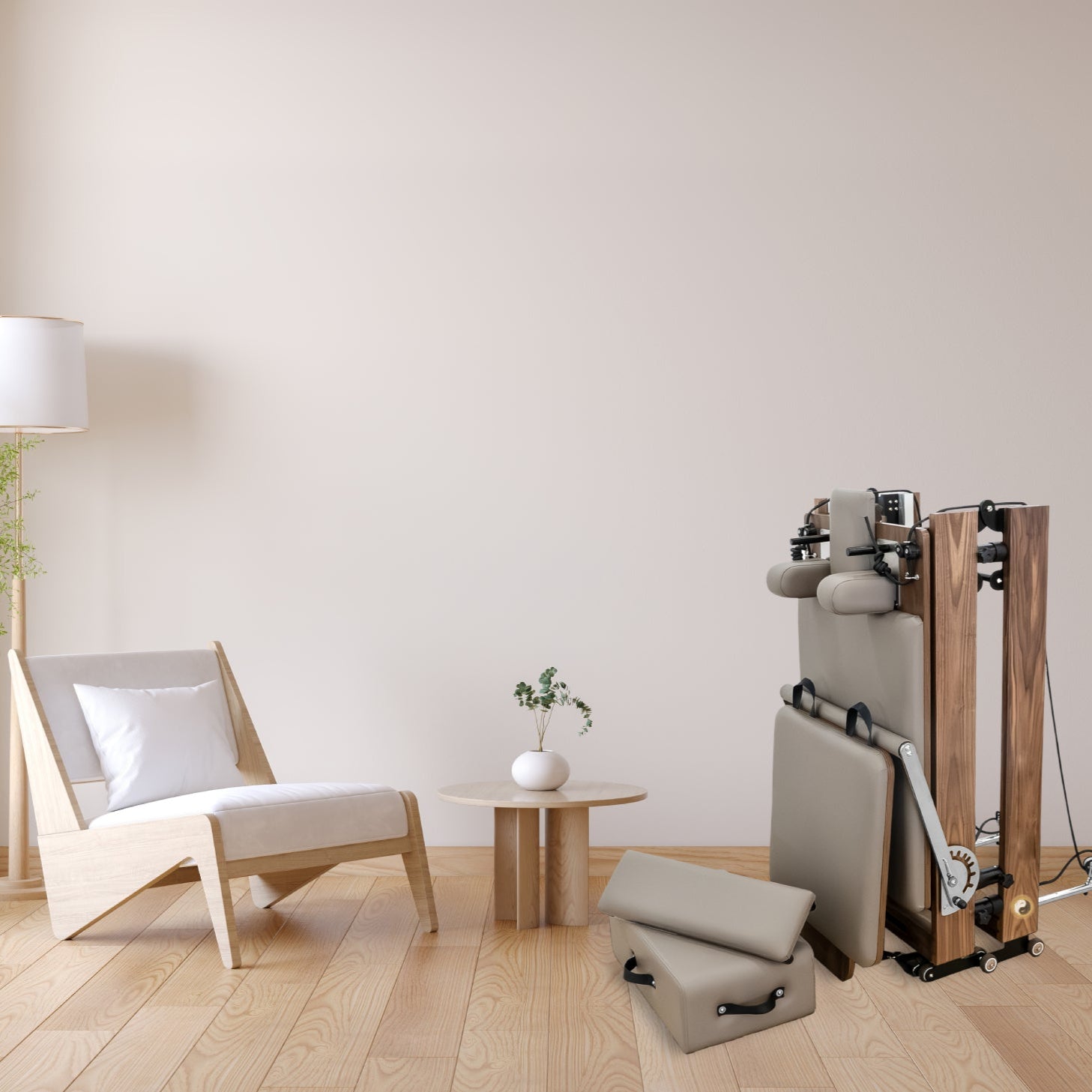 Janet Walnut Wood Reformer Foldable 