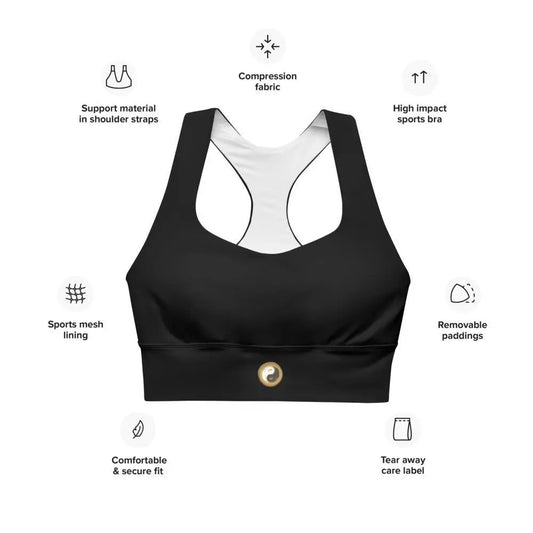 Longline sports and yoga bra - Personal Hour for Yoga and Meditations