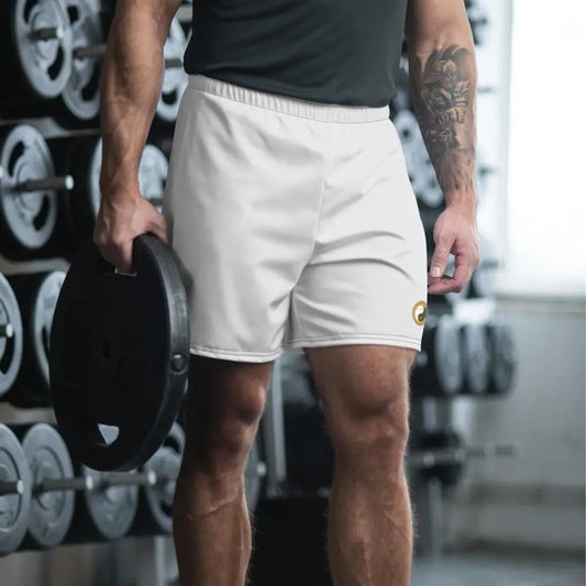 Men's Yoga Long Shorts - White - Personal Hour for Yoga and Meditations