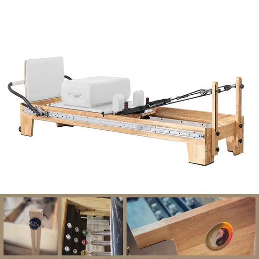 Nano Adjustable -  Studio Pilates Reformer - Oak Wood - Personal Hour for Yoga and Meditations