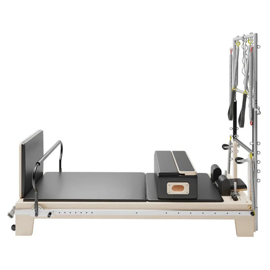 Nano Elite Half Trapeze - Adjustable Studio Pilates Reformer with Tower - Personal Hour for Yoga and Meditations