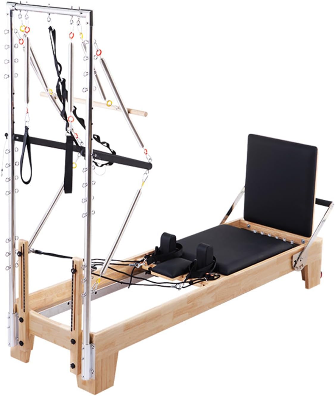 Nano Pro Half Trapeze - Studio Pilates Reformer with Tower - Oak Wood - Personal Hour for Yoga and Meditations