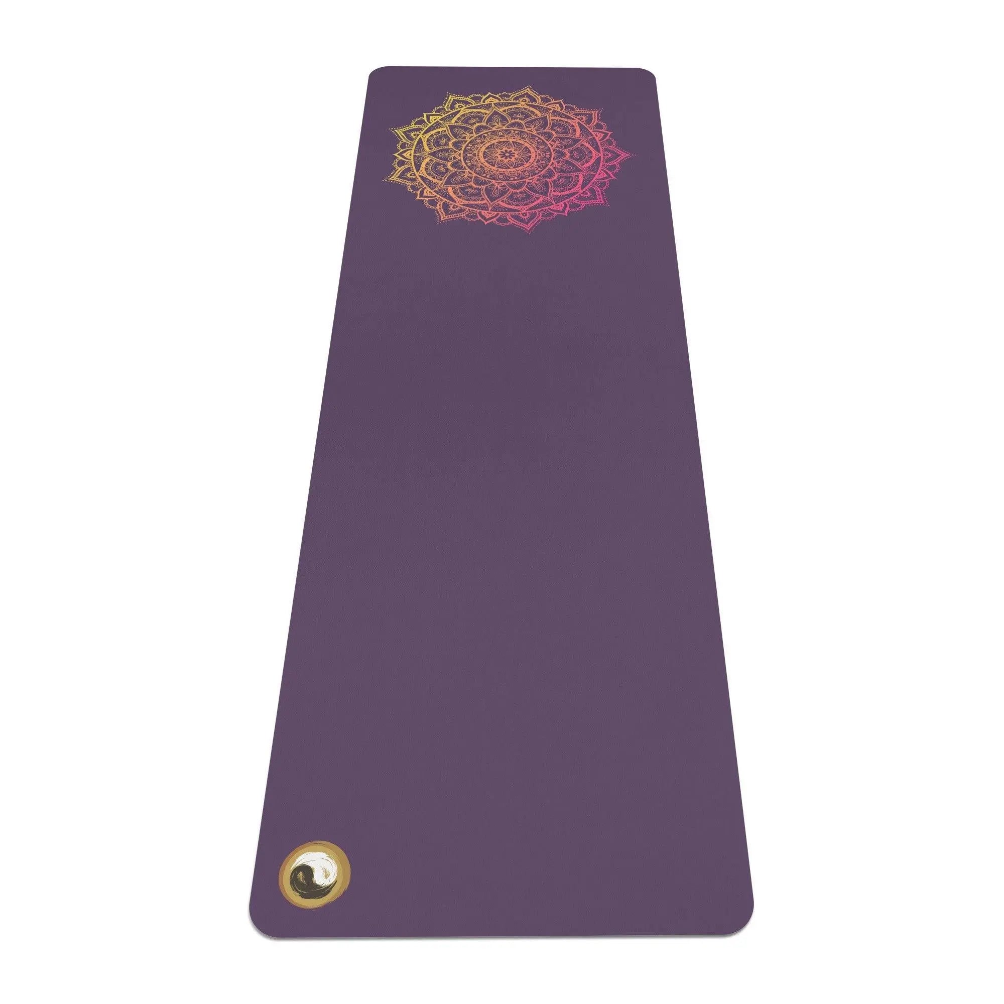 Non Slip Yoga Mat - Rubber - Yoga Flower - 3mm - Personal Hour for Yoga and Meditations