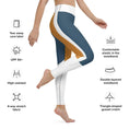 Load image into Gallery viewer, Super soft and stretchy Yoga Leggings - Orange and Blue - Personal Hour for Yoga and Meditations
