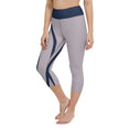 Load image into Gallery viewer, Waistband Yoga Capri Leggings With Pocket - Lily and Navy - Personal Hour for Yoga and Meditations
