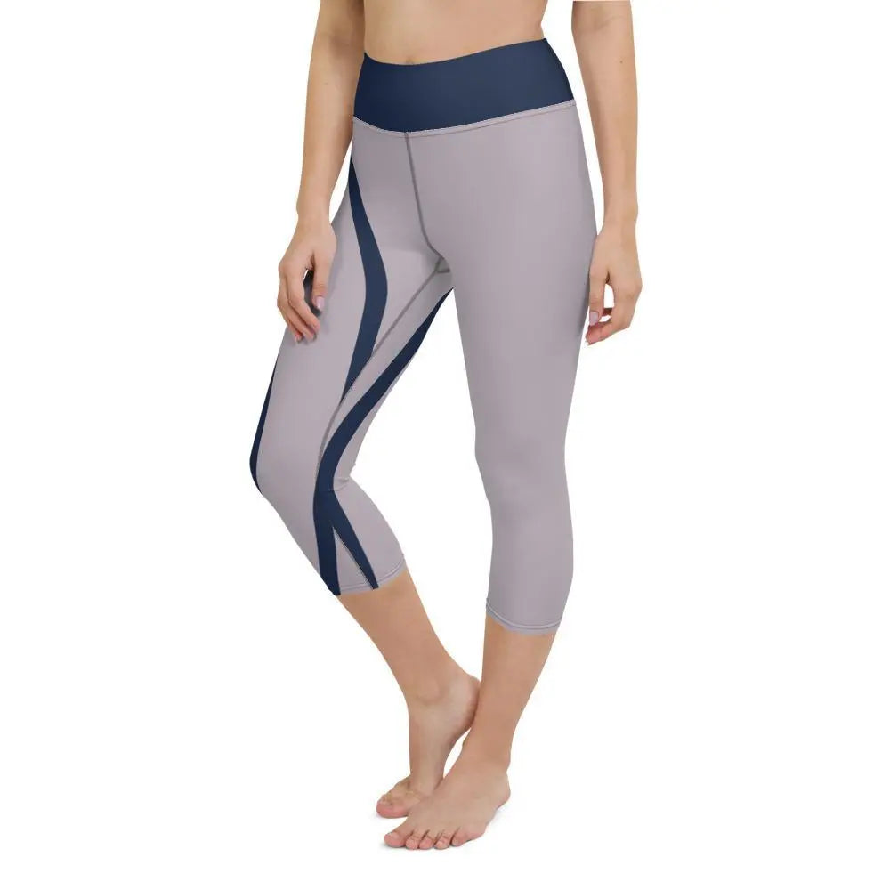 Waistband Yoga Capri Leggings With Pocket - Lily and Navy - Personal Hour for Yoga and Meditations