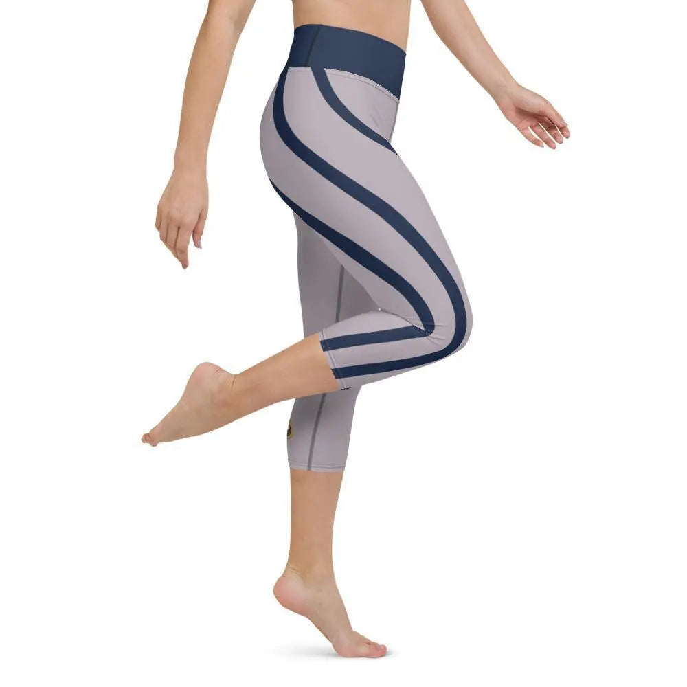 Waistband Yoga Capri Leggings With Pocket - Lily and Navy - Personal Hour for Yoga and Meditations