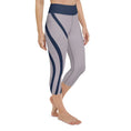 Load image into Gallery viewer, Waistband Yoga Capri Leggings With Pocket - Lily and Navy - Personal Hour for Yoga and Meditations
