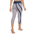 Load image into Gallery viewer, Waistband Yoga Capri Leggings With Pocket - Lily and Navy - Personal Hour for Yoga and Meditations
