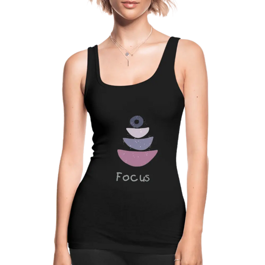 Yoga Principles - Women's Longer Length Fitted Tank - Personal Hour for Yoga and Meditations