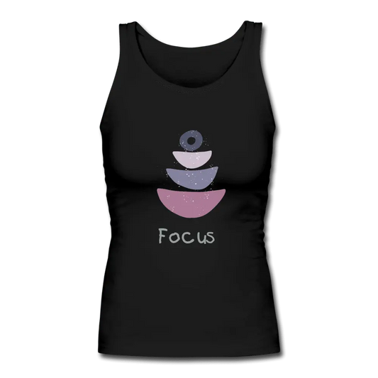 Yoga Principles - Women's Longer Length Fitted Tank - Personal Hour for Yoga and Meditations