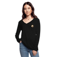 Load image into Gallery viewer, Yoga Women’s Long Sleeve  V-Neck Flowy Tee - Personal Hour for Yoga and Meditations
