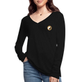 Load image into Gallery viewer, Yoga Women’s Long Sleeve  V-Neck Flowy Tee - Personal Hour for Yoga and Meditations
