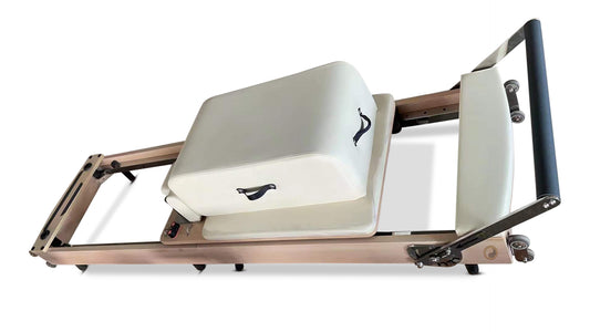 Nano Advanced - Cherry Wood White - Yoga and Pilates Foldable Reformer - Personal Hour for Yoga and Meditations 