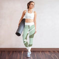 Load image into Gallery viewer, comfortable yoga leggings - inspired by nature - green - Personal Hour for Yoga and Meditations
