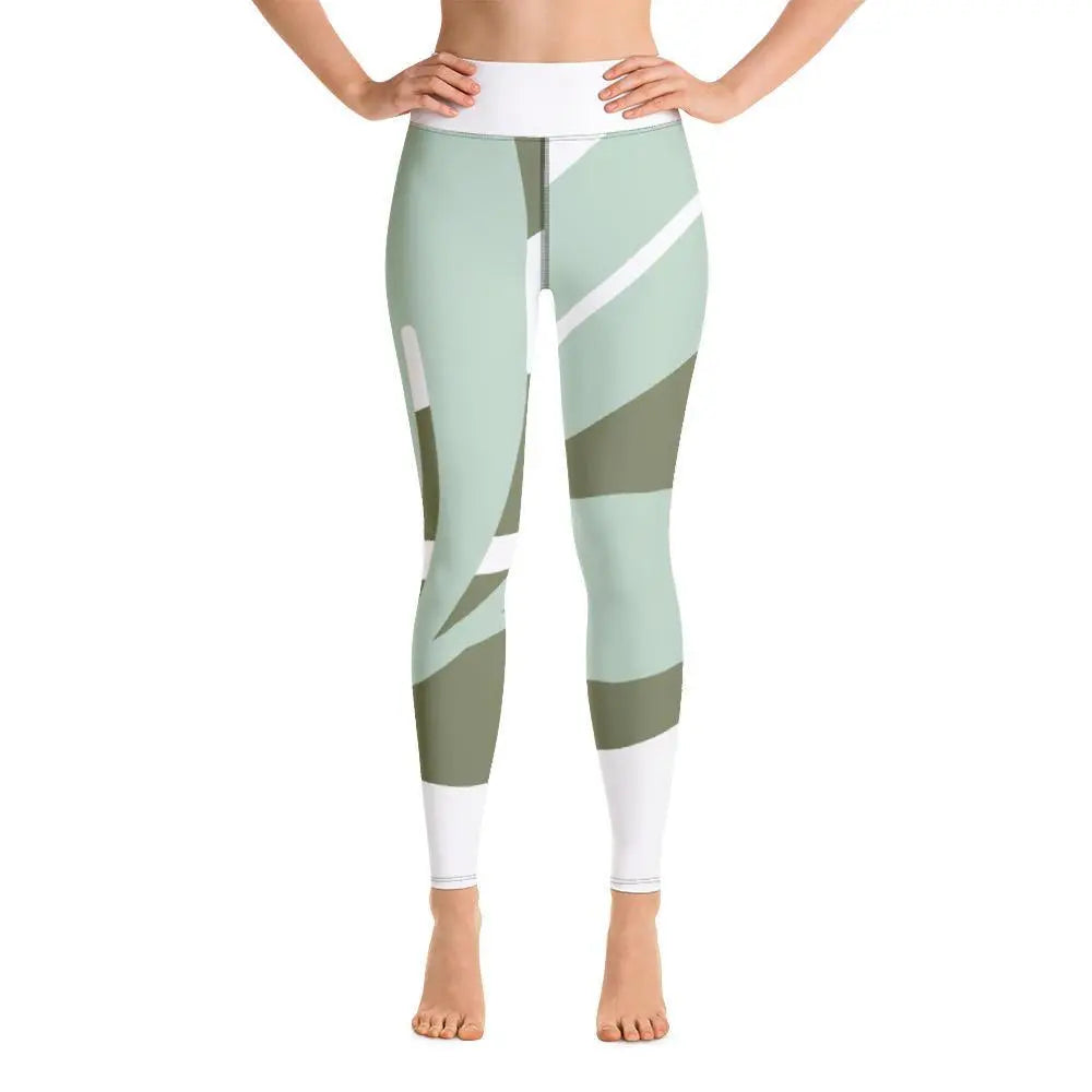 comfortable yoga leggings - inspired by nature - green - Personal Hour for Yoga and Meditations