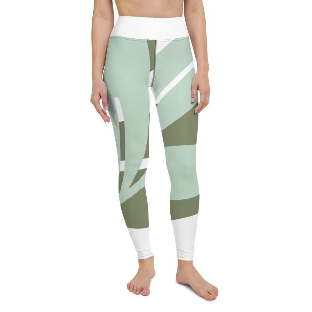 comfortable yoga leggings - inspired by nature - green - Personal Hour for Yoga and Meditations