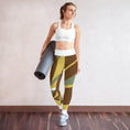 Load image into Gallery viewer, comfortable yoga leggings - personal hour style - green and brown - Personal Hour for Yoga and Meditations
