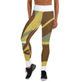 Load image into Gallery viewer, comfortable yoga leggings - personal hour style - green and brown - Personal Hour for Yoga and Meditations
