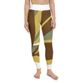 Load image into Gallery viewer, comfortable yoga leggings - personal hour style - green and brown - Personal Hour for Yoga and Meditations
