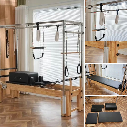Napolie Pro - Three in One - Cadillac Pilates and Reformer Bed with Full Trapeze Table - Personal Hour for Yoga and Meditations