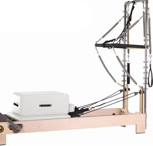 Half Trapeze Pilates Reformer Machine with Tower - MapleWood Ivory - Personal Hour for Yoga and Meditations 