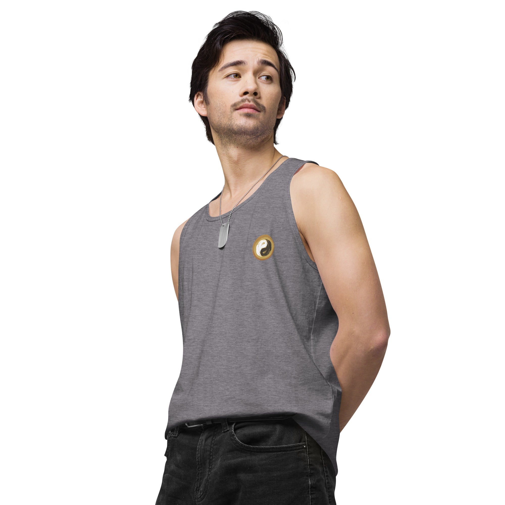 Men’s premium tank top - Personal Hour for Yoga and Meditations