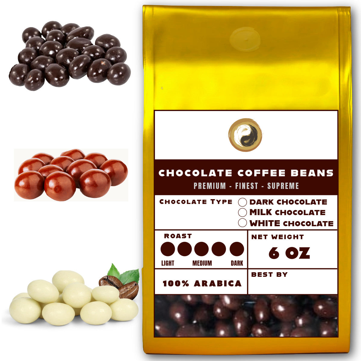 Chocolate Covered Coffee Beans Roasted Espresso Coffee Supreme Finest Artisan Beans vary from Vanuatu Sumatra Ethiopia Brazil Kenya Colombia Guatemala Burundi Costa Rica East Java El Salvador Honduras etc