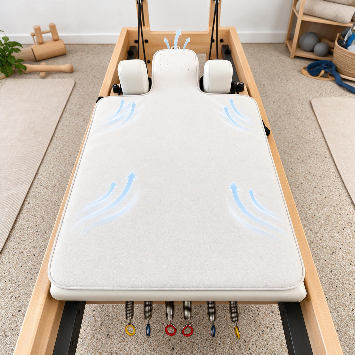 Gel-Infused Foam Cushion for Pilates Reformers - comfortable reformer cushion 