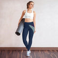 Load image into Gallery viewer, super soft and stretchy colorful yoga leggings - blue fashionable - Personal Hour for Yoga and Meditations
