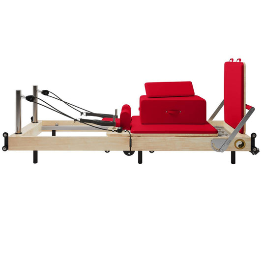 Zous Pro - Foldable Home Pilates Reformer - Deep Red