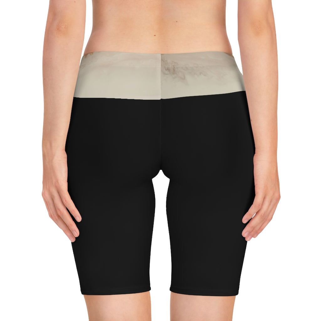 Women's Yoga Above Knee-length Yoga Shorts - Personal Hour for Yoga and Meditations 