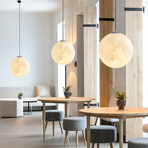 3D full moon chandelier - Zen Decor Ideas - Personal Hour for Yoga and Meditations 