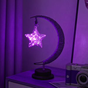 Yoga Decor - Moon Lamp with Star - Ramadan 2022 Decor - Personal Hour 