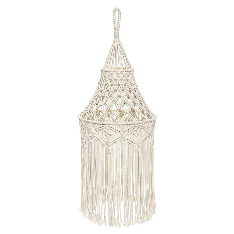 Zen Decor Idea - Macrame Lamp Shade Hanging Pendant Light - Bohemian Home Decor - Personal Hour for Yoga and Meditations 