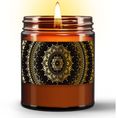 Load image into Gallery viewer, Zen Natural Wax Candle in Amber Jar - 9oz Aromatherapy - Personal Hour for Yoga and Meditations 
