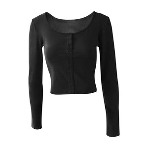 Open image in slideshow, Women&#39;s yoga wear long sleeve sports top - Personal Hour for Yoga and Meditations 

