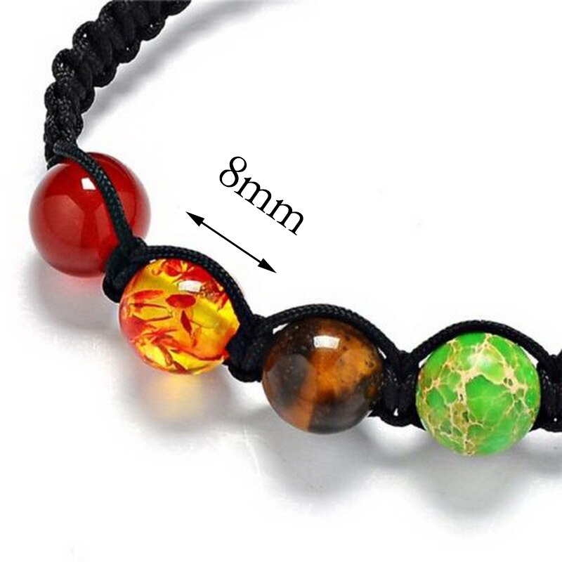 Stone Accessories - 7 Chakra Yoga Bracelet - Personal Hour for Yoga and Meditations 