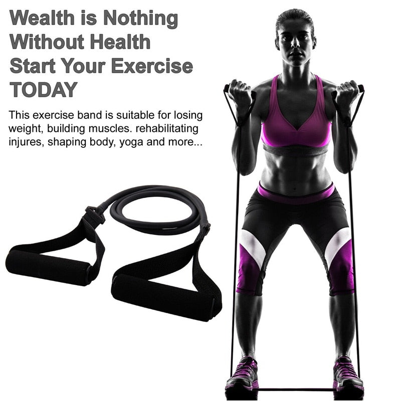 Yoga Pull Rope Resistance Bands - TPE Yoga Equipment - Personal Hour for Yoga and Meditations