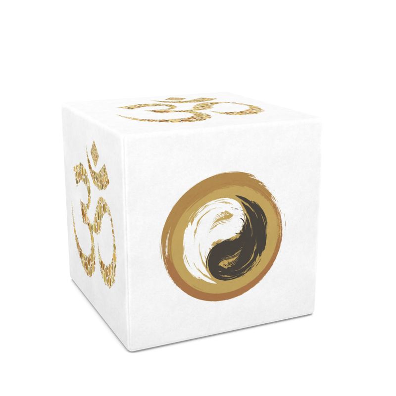 Zen and Meditation Cube Chair - Om Sign - Foam Cube - Personal Hour for Yoga and Meditations 