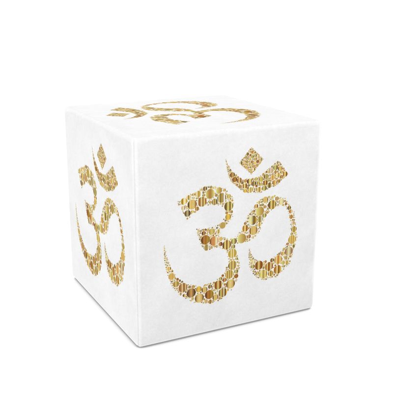 Zen and Meditation Cube Chair - Om Sign - Foam Cube - Personal Hour for Yoga and Meditations 
