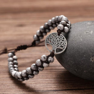 Open image in slideshow, Stone Accessories  -Tree Charm Bracelets - Yoga Friendship Lover Bracelet - Personal Hour for Yoga and Meditations 
