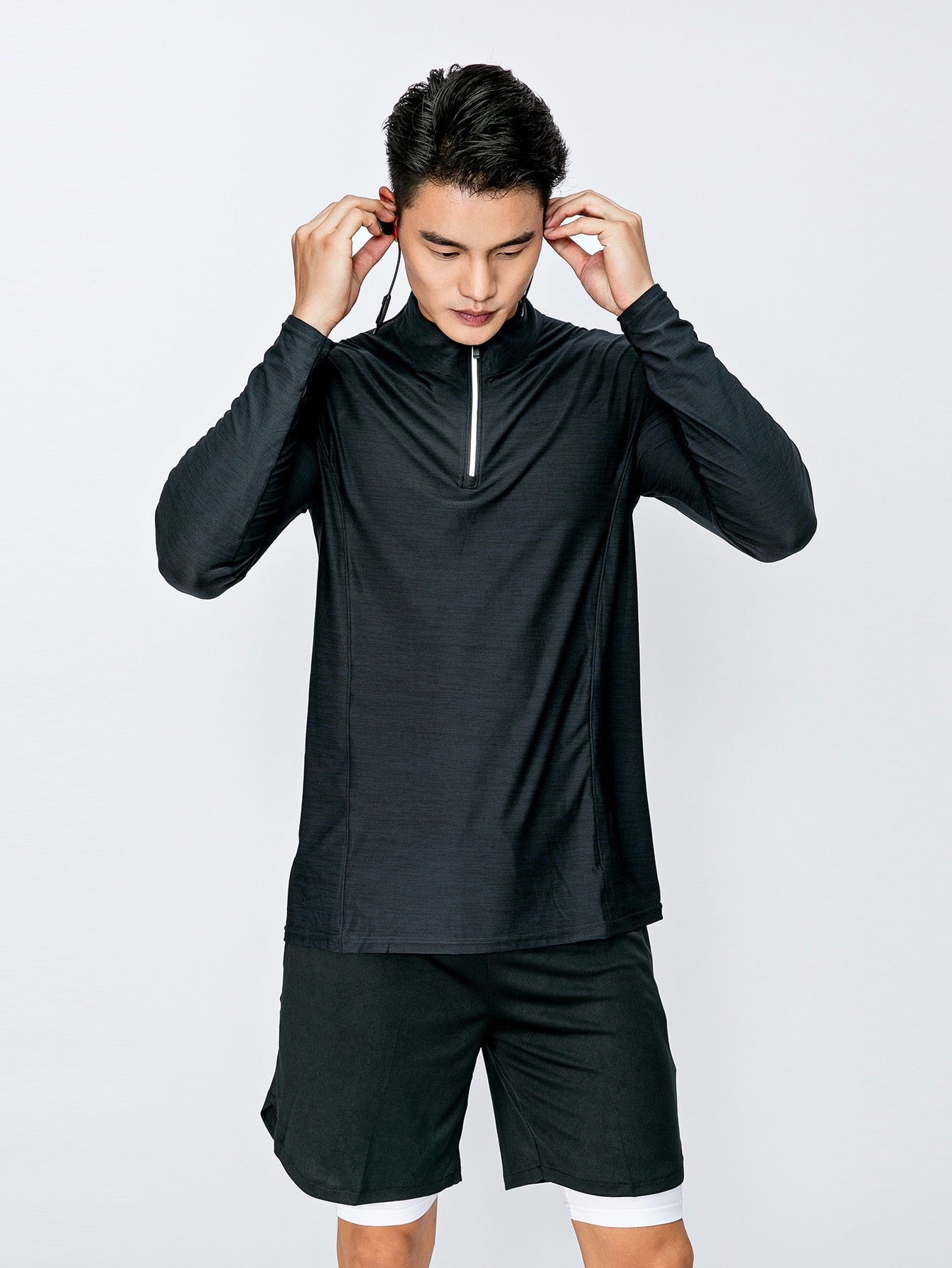 Men Quarter Zipper Yoga  Sweatshirt - Yoga Top for Men Yoga and Meditation Products - Personal Hour